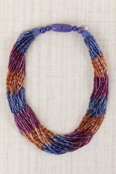 Collar Resinas Japonesas Rayado