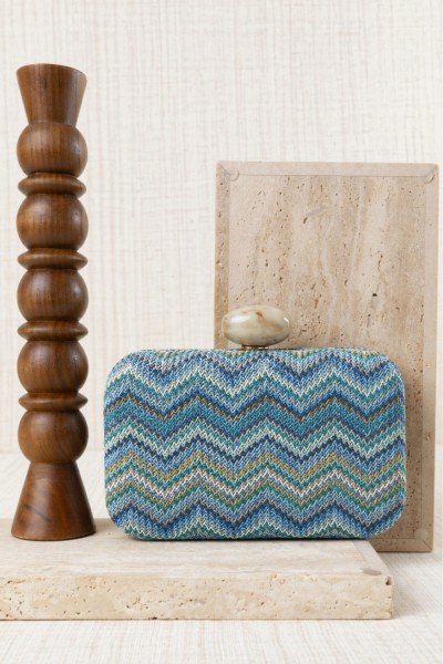 Clutch Rafia Zig-Zag