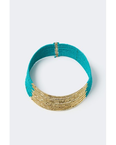 Choker combinado con dorado