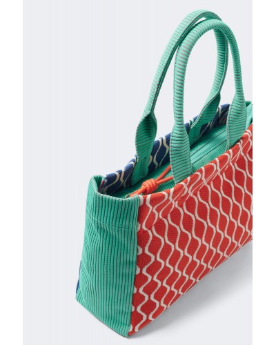 Bolso shopper punto tricolor