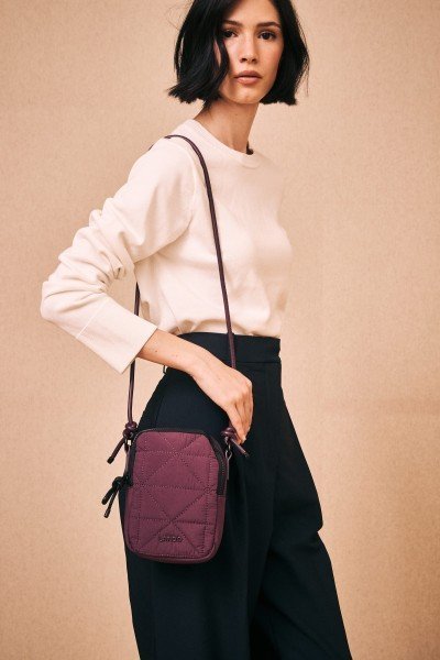 Bolso Mini Acolchado Tejido Tecno
