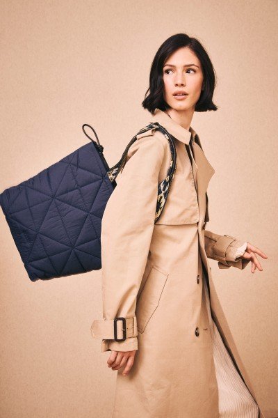Bolso Shopper Acolchado Tejido Tecno