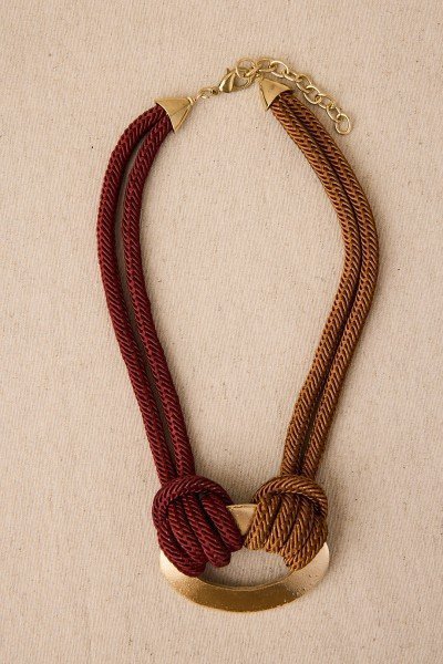 Collar nudo bicolor