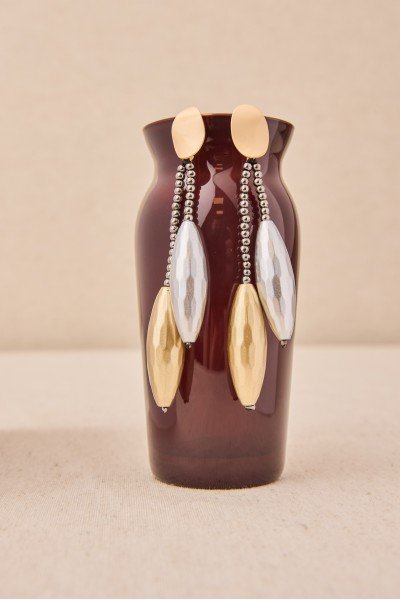 Pendiente duo beads
