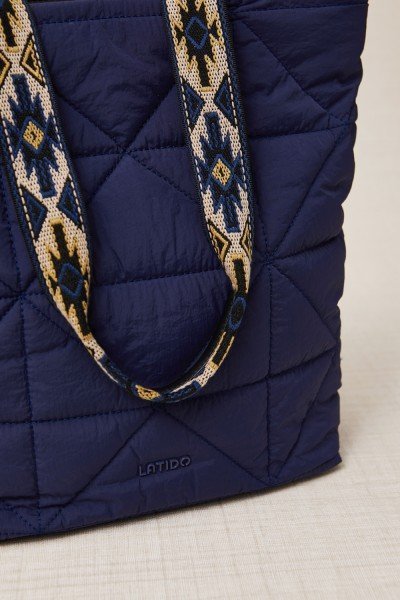 Bolso Shopper Acolchado Tejido Tecno
