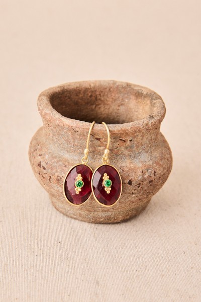 Pendientes Mini con Piedra Semipreciosa