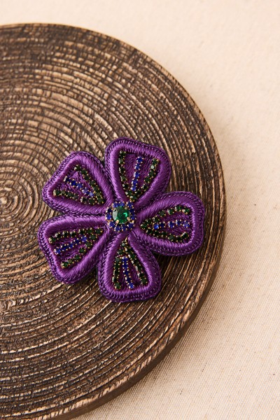 Broche Flor Bordada