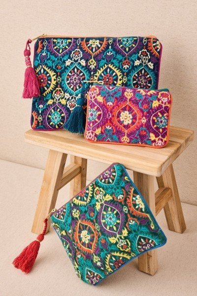 Bolsita Pequeña Bordado Mandalas
