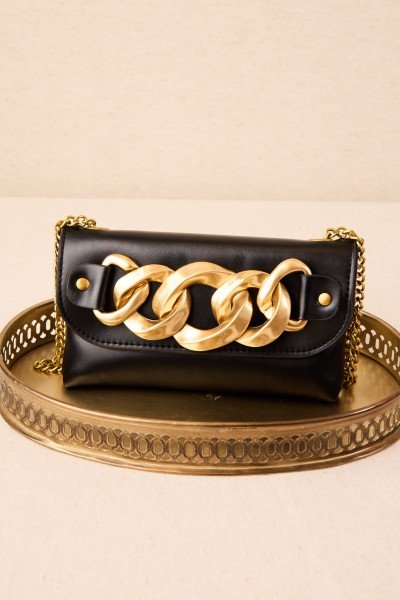 Bolso Mini Chic con Adorno de Eslabón