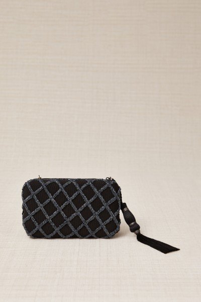 Clutch Bordado con Pompón