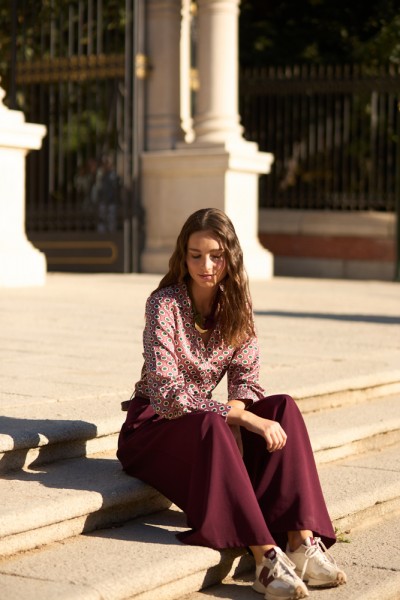 Blusa estampado geometrías 