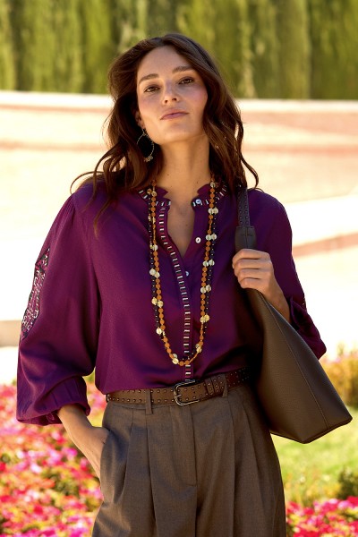 Blusa con Bordado Boho