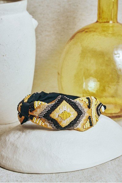 Diadema étnica bordada 