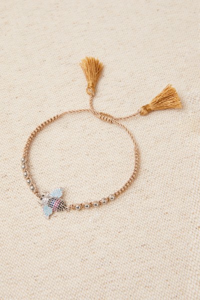 Pulsera Fina con Colgante Abeja