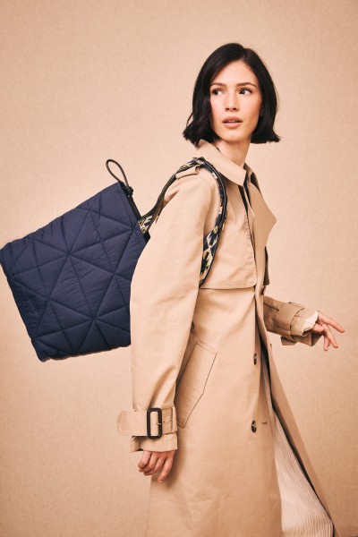 Bolso Shopper Acolchado Tejido Tecno