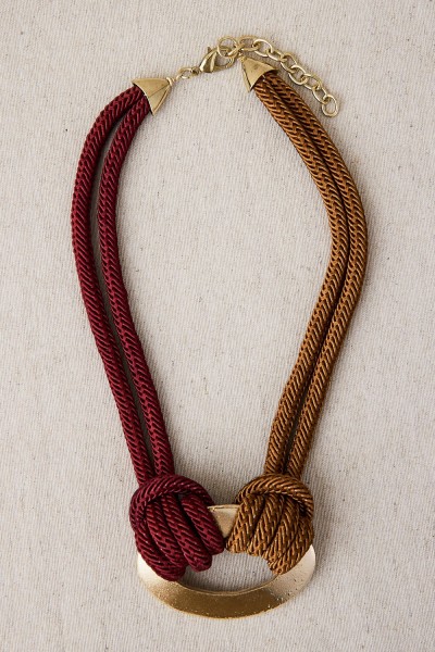 Collar nudo bicolor