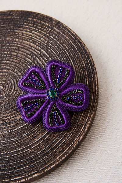Broche Flor Bordada