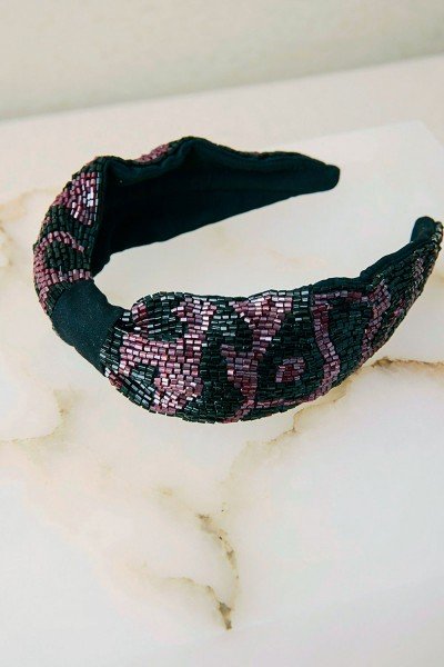 Diadema Bordada Animal Print