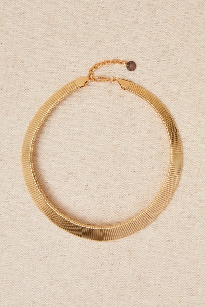 Collar corto malla metalizada