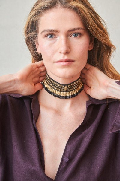 Collar Chocker de Flecos