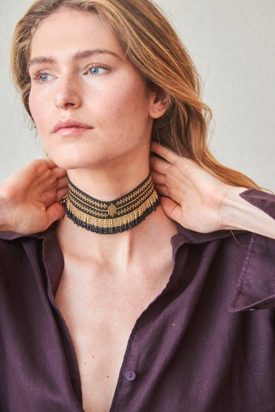 Collar Chocker de Flecos