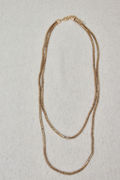 Collar Largo Doble Brillo