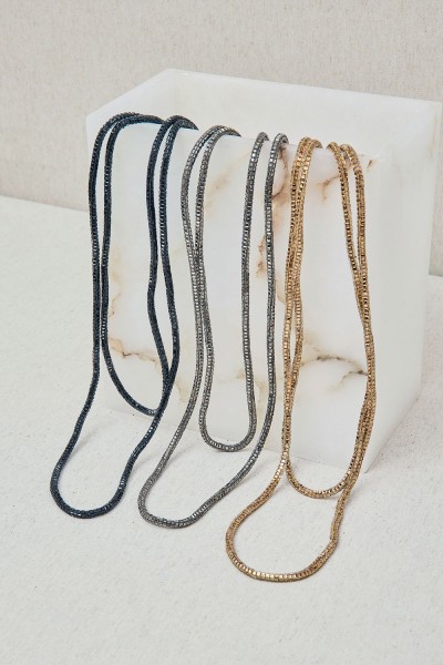 Collar Largo Doble Brillo