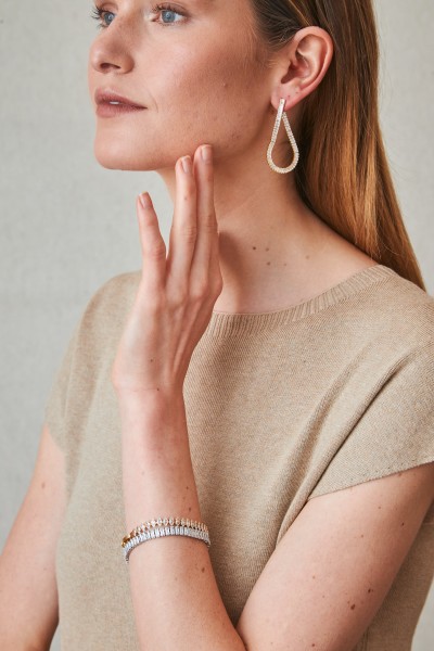 Pendiente Gota con Brillo