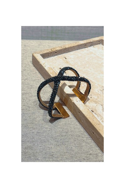 Pulsera entrelazada con cristales 