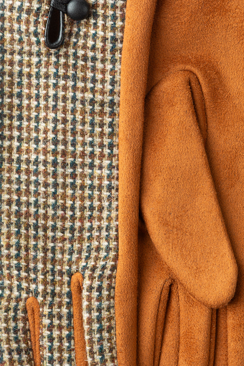 Guantes Tweed y Ante Beige