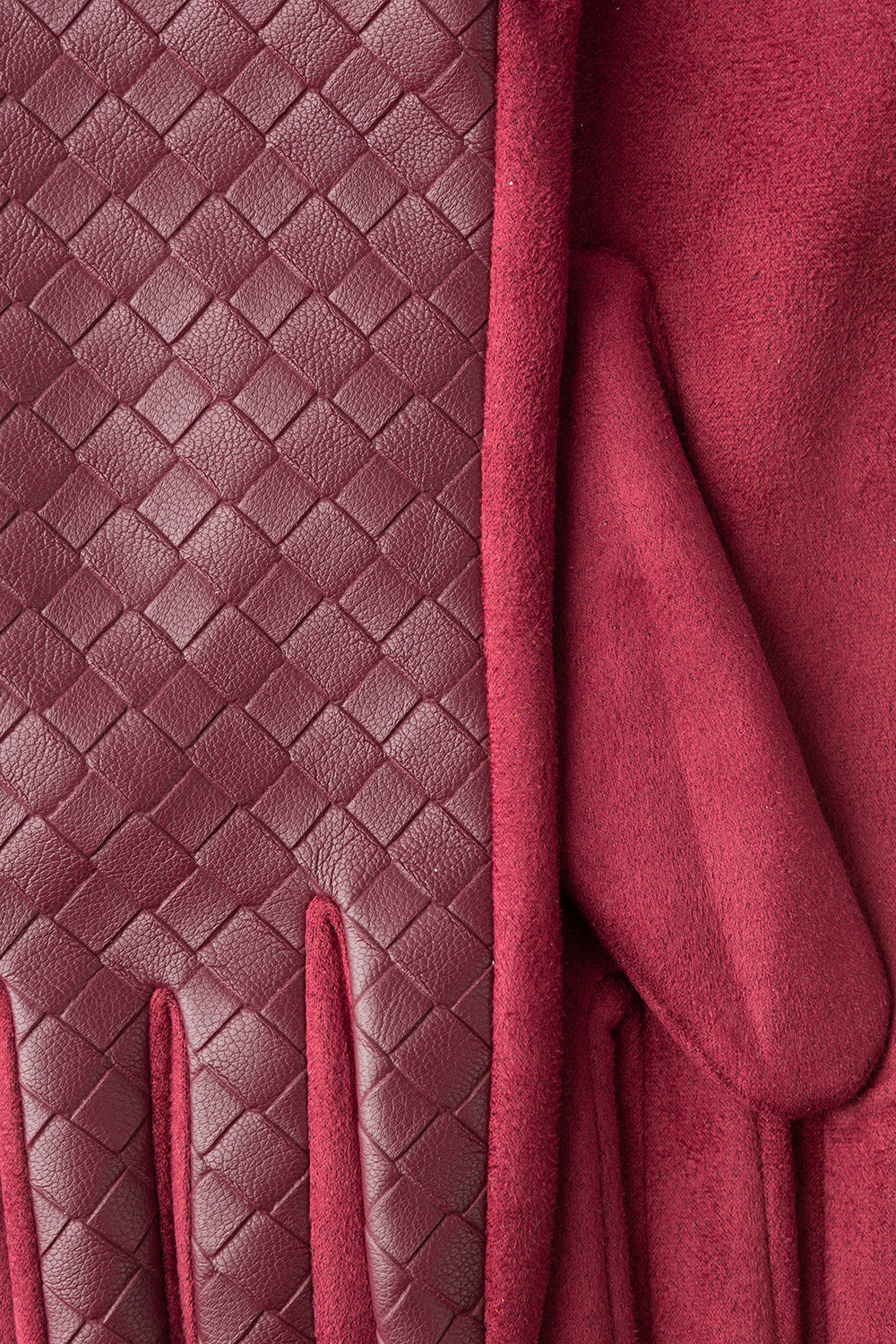 Guantes Trenzados Burdeos