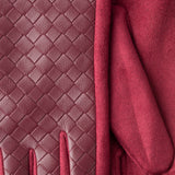 Guantes Trenzados Burdeos