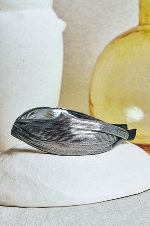 Silver metallic headband