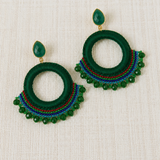 Mauve Resin Ethnic Earring