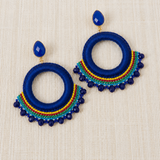 Mauve Resin Ethnic Earring