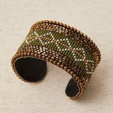 Pulsera Brazalete Étnica Verde