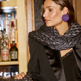 Green Pleated Fantasy Scarf