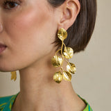 Pendiente Rama Labrado Oro