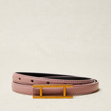 Cinturón Fino con Hebilla Eslabón Rosa
