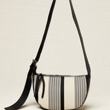 Bolso bandolera rayas Negro