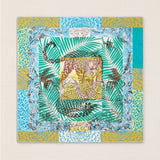 Blue Cheetah Print Scarf