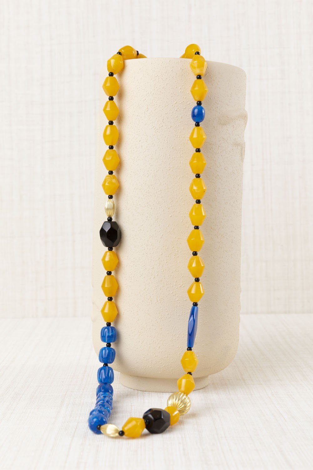 Collar Largo Resinas Azul