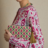 Fuchsia Resin Clutch Bag