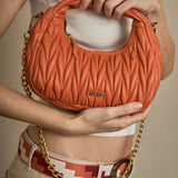 Bolso Plisado Mini Naranja
