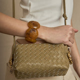 Bolso Mini Trenzado Verde