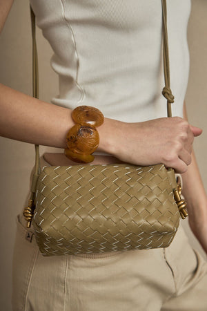 Bolso Mini Trenzado Verde