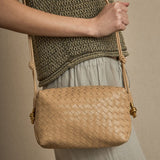 Braided Beige Midi Bag