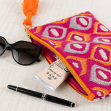 Embroidered Geometry Pouch (L)