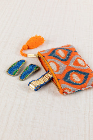 Embroidered Geometry Pouch (S)