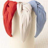 Diadema Lisa Nudo Beige